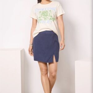 Sundry Ribber Navy Blue Women's Skort